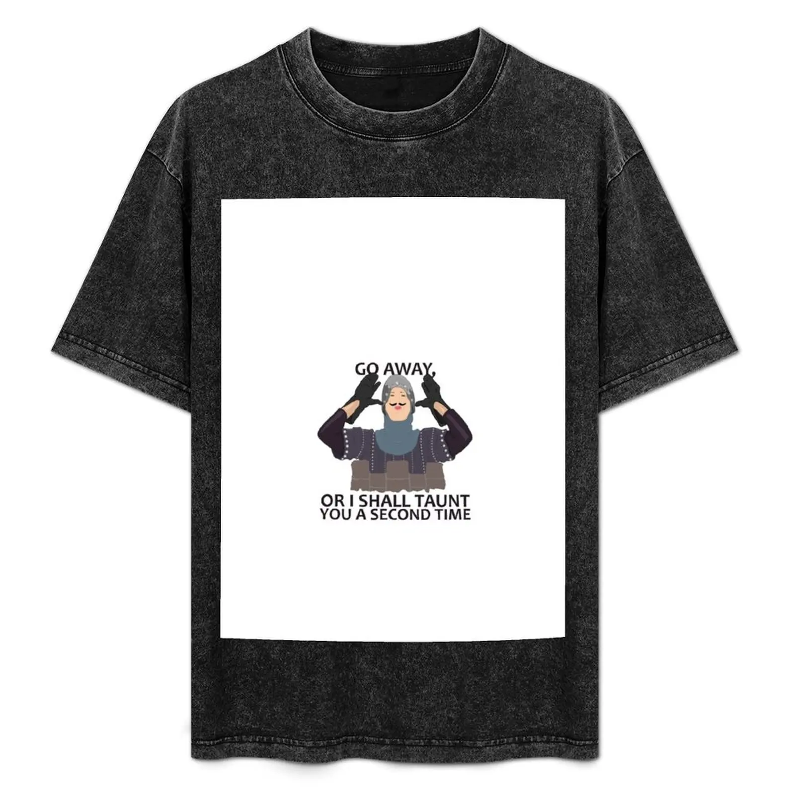 

Monty Python French Knight GO AWAY Gift shirt T-Shirt croswit shirt man graphic tee shirt Men's clothing