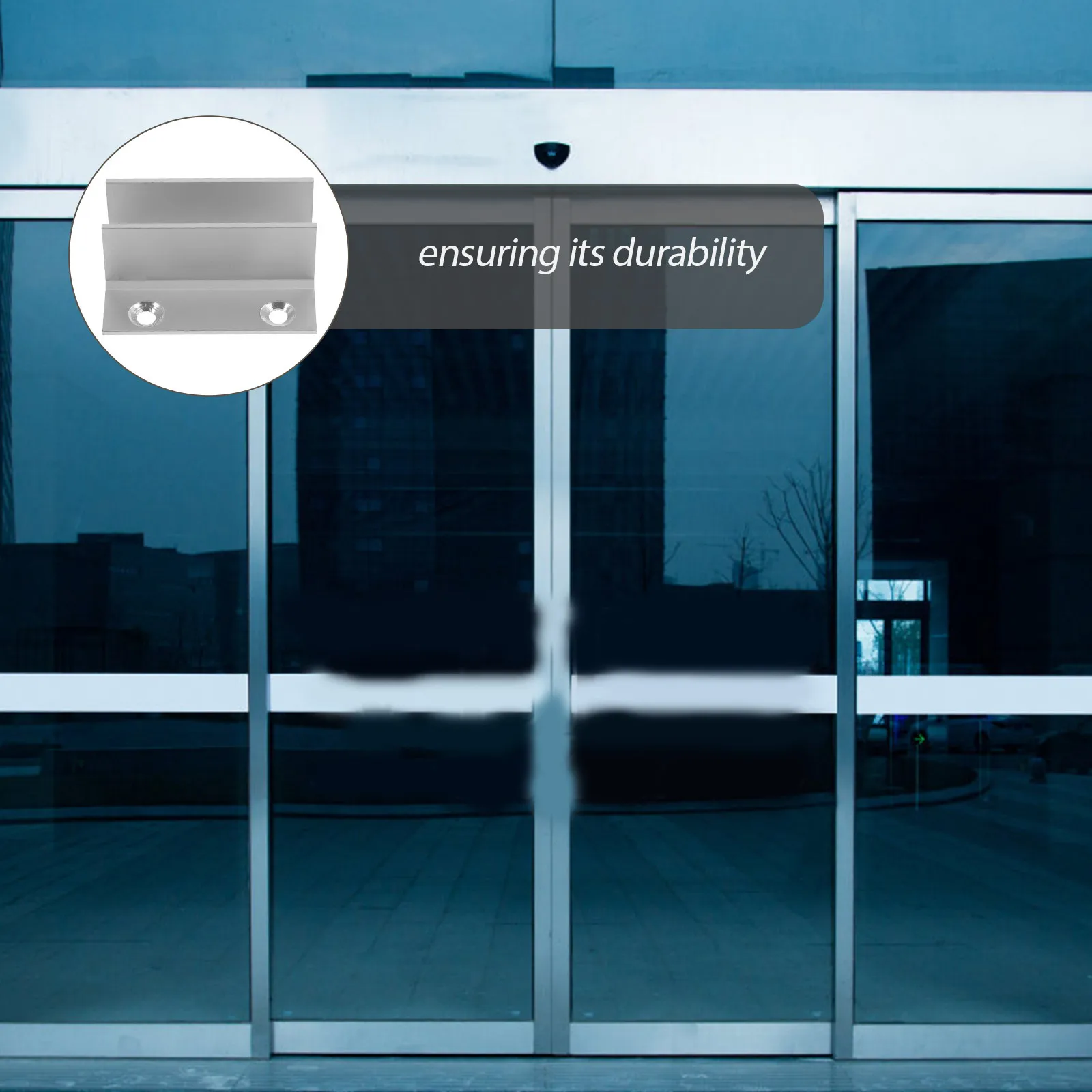 

2Pcs Sliding Door Bottom Guide Aluminum Durable Shower Door Stopper Track Guide Prevent Swinging Smooth Polished Edges