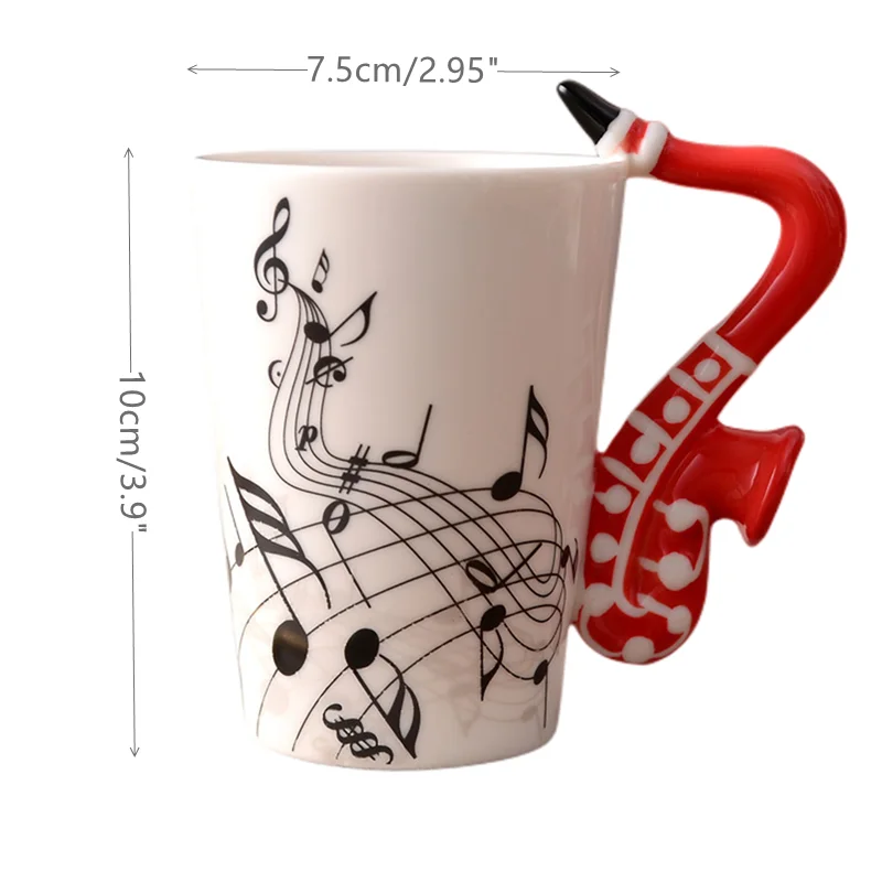 Dropshipping Ceramic Mugs Guitar Mug Musical Instrument Musical Note Shapes Coffee Mugs Milk Tea Cups Drinkwars for Kitchen Tool