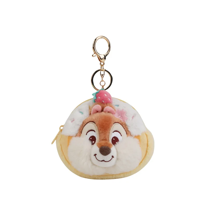 디즈니 칩 데일 플러시 장난감 플러시 동전 지갑, 만화 인형 키체인, 키 가방 참, 생일/크리스마스 선물