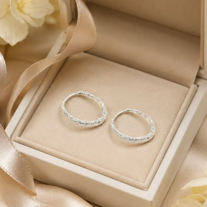925 Silver Starlight Broken Diamond Earrings Frosted Earrings Valentine's Day Engagement Wedding Earrings Jewelry