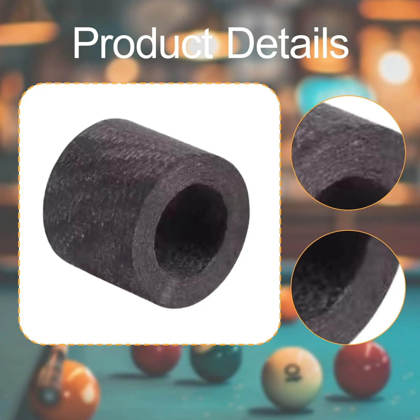 

Carbon Fiber Billiard Cue Ferrule Durable Tip Repair Tube for Pool Cue Stick Accessories and Billiards Practice Device