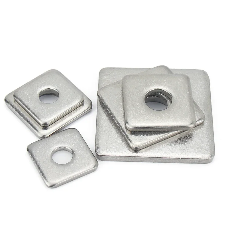 Square Plate Washers M3 M4 M5 M6 M8 M10 M12 M14 M16 M18 M20 304 Stainless Steel Flat Pad Spacer Gasket Square Washers