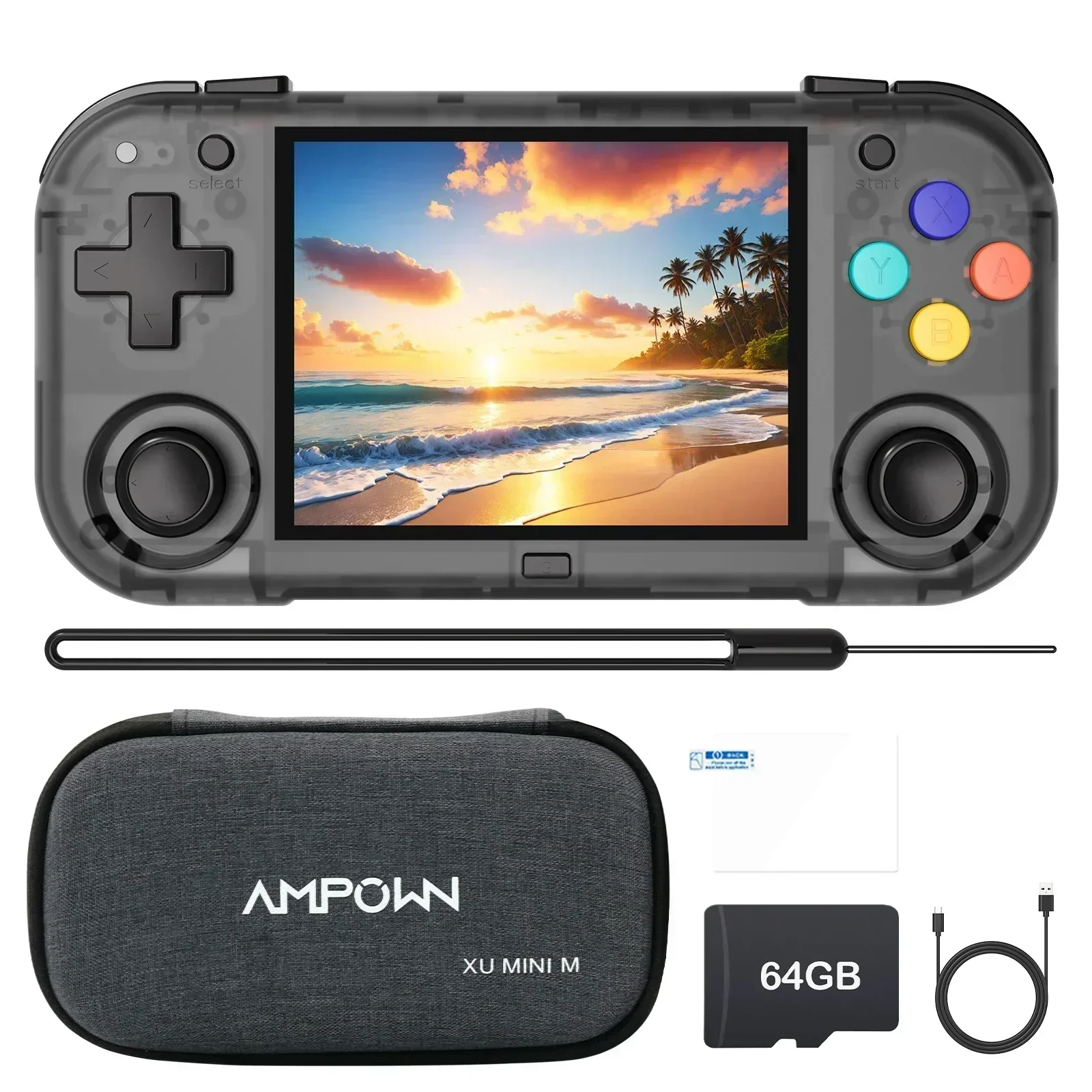 MagicX-Console de jeu portable XU Mini M, consoles de jeu ultérieures, angle de vision complet, vidéo rétro, système Linux, IPS, 2.8 pouces