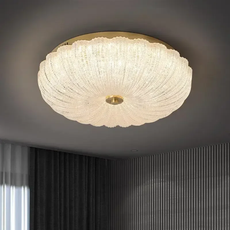 New Technology Acrylic Lampshade Crystal Sand Ceiling Light for Living Room Dining Room Bedroom Corridor LED Lighting Fixtures