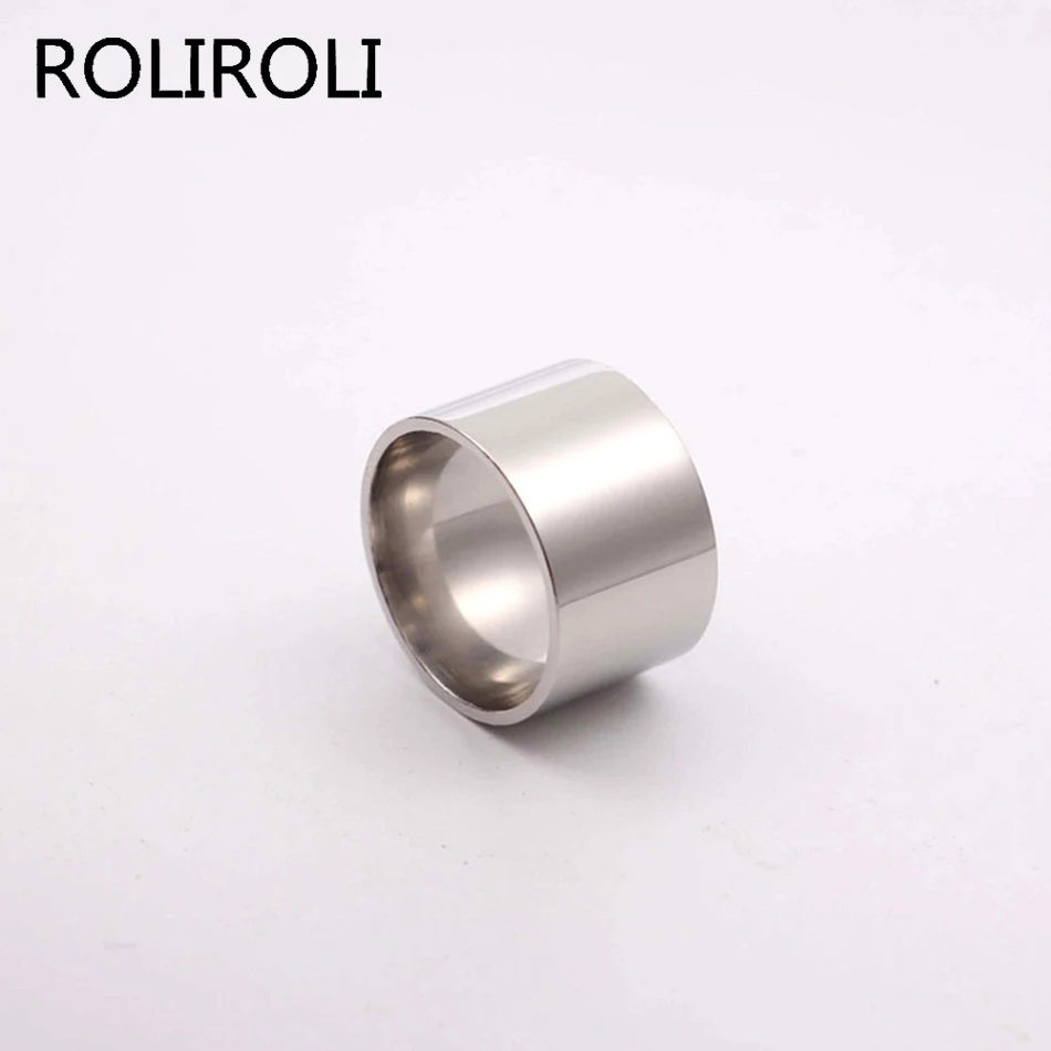 Extra Wide 14MM Rings Men Fashion Jewelry Decorations Finger Accessories Metal Rings for Women Titanium Steel Ring anillos mujer