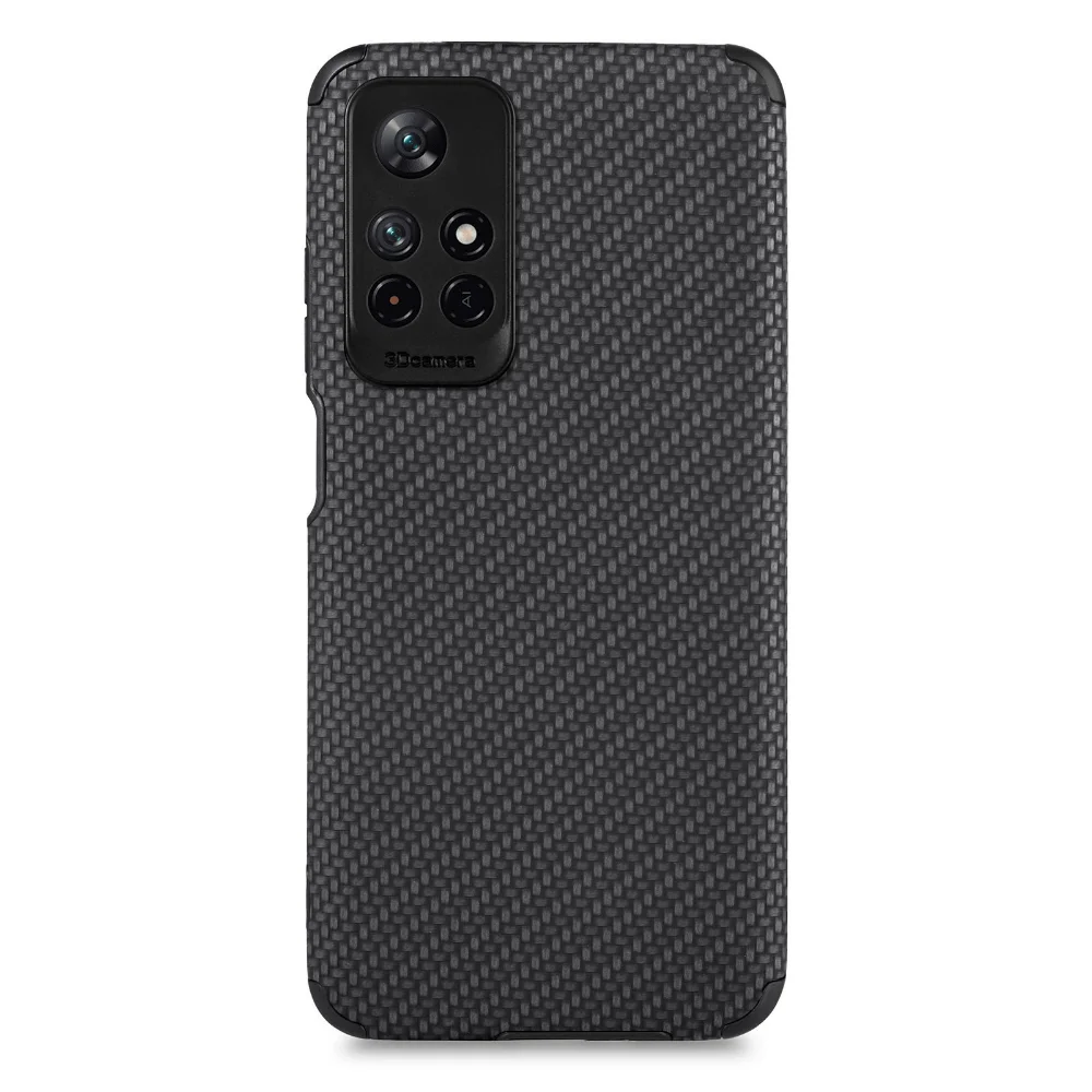 Carbon Fiber Leather Case For Xiaomi Redmi Note 10 9 8 11 Pro Plus 11S 12C 10S 10C 9S 8T 9T 8A Carbon Pattern Silicone Case Back