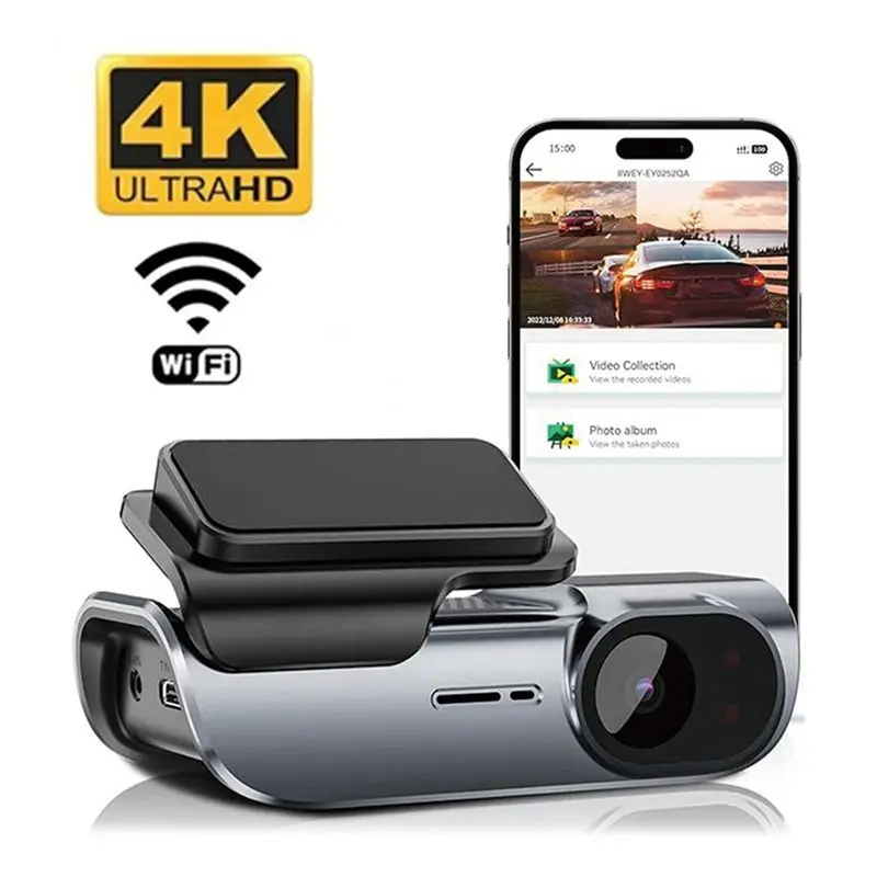 AEA7-Car Dash Cam Dual Front 4K Rear Dash Camera No Screen Wifi Mobile Internet Car Camera DVR