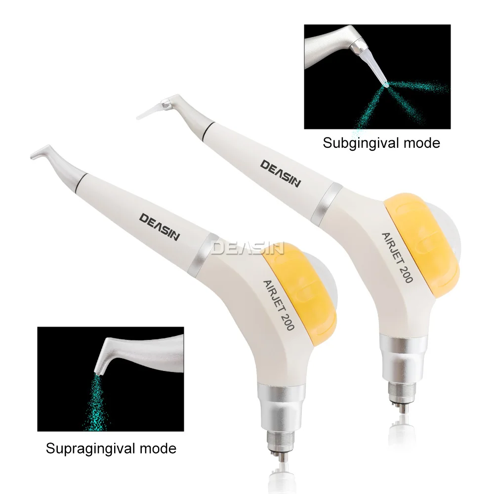 

DEASIN AIRJET200 Стоматологический воздушный полировщик Пескоструйная обработка Воздушный водный спрей Воздушный профилактический реактивный полировщик Одонтология Отбеливание зубов 2/4 отверстия D