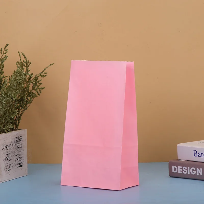 10/20/50 Stück Bunte Kraftpapiertüten für Lebensmittel, Gemüse, Einkauf, Süßigkeiten, Kraftpapier-Lunchbeutel, Lebensmittel-, Keks- und Brotbeutel – Detail 11