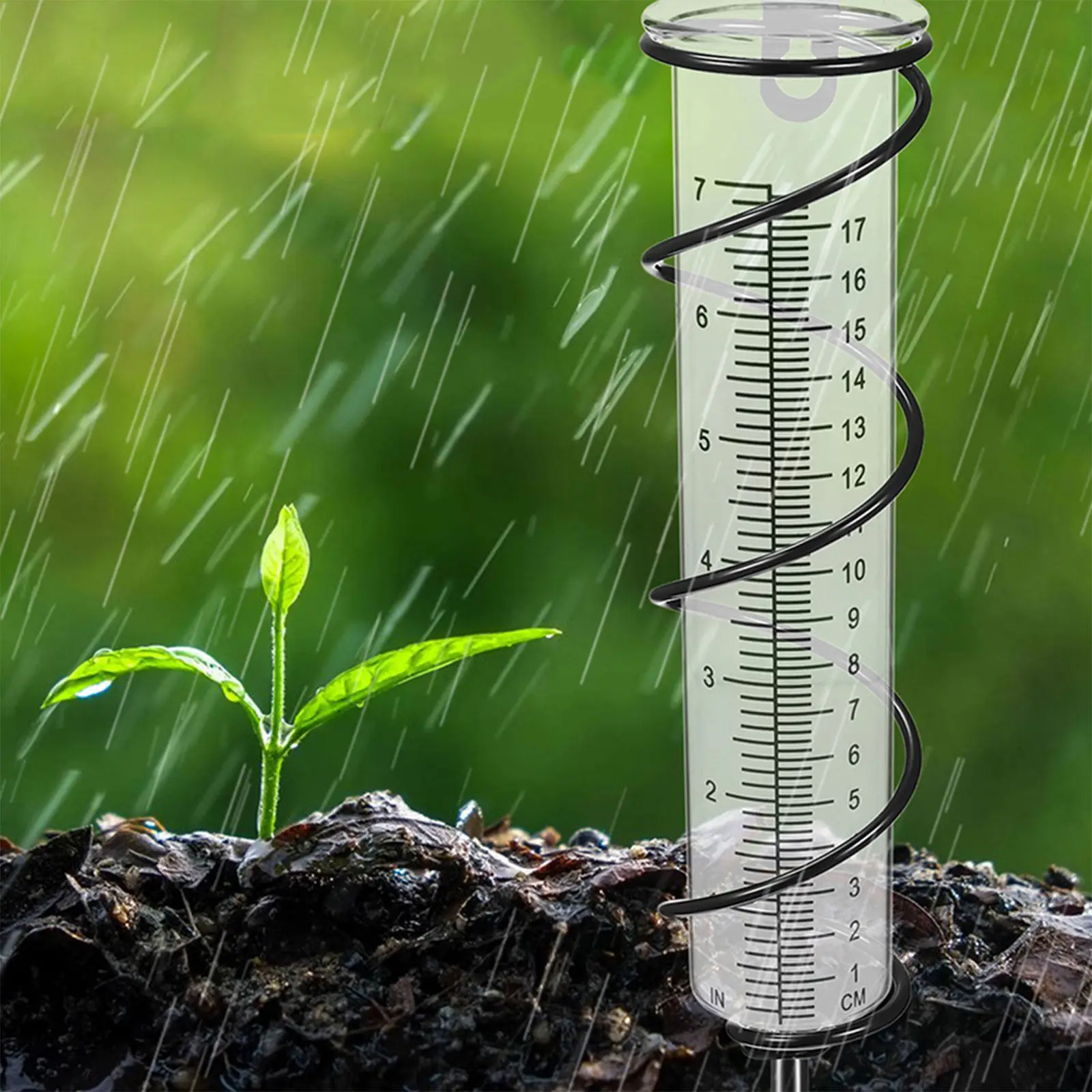 6Pcs Plastic Rain Gauge Tubes Replacement Clear Outdoor Rainfall Cylinder Accurate Measurement Rain Gauge Refill Tube