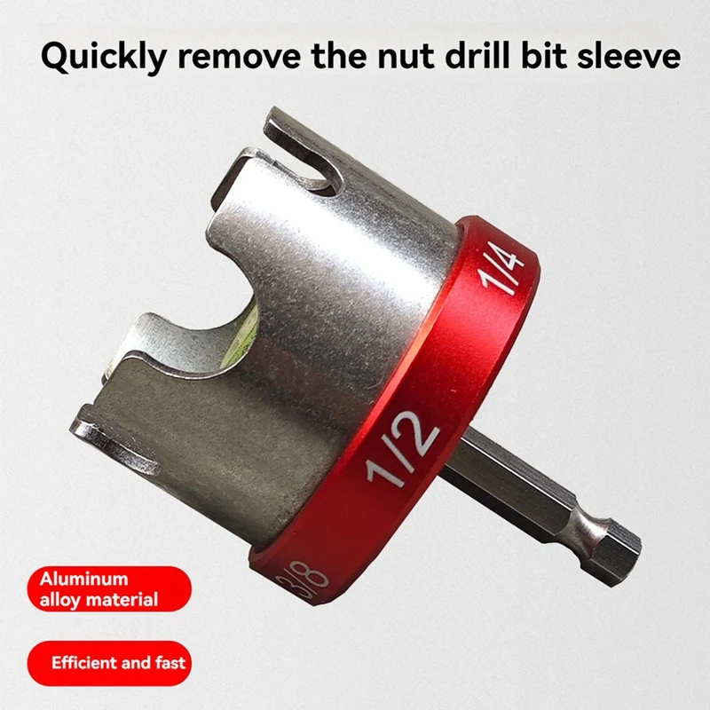 Nut Zipper Drill Attachment for Quick Fastening 1/4