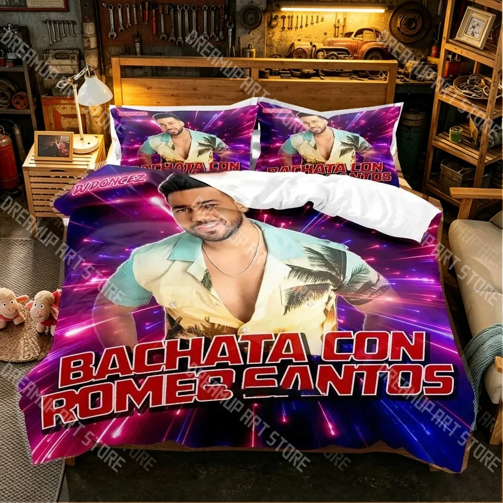 3D Printed Romeo Santos Singer Bachata Bedding Set for Boys Girls Duvet Cover Twin Queen King Full Single Double Sizes