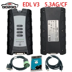 V5.3 Electronic Data Link EDL V3 Diagnostic Adapter JD Service EDL V3 Advisor diagnotic scaner tool+Toughbook CF53 LAPTOP