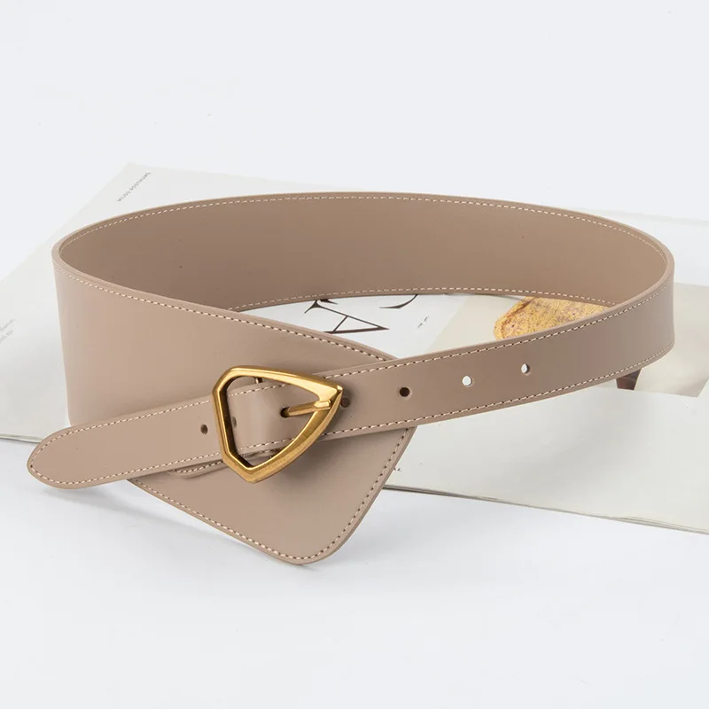 Женский декоративный ремень с широкой застежкой на талии и платье-пальто, кожаная туника, простой и универсальный ремень