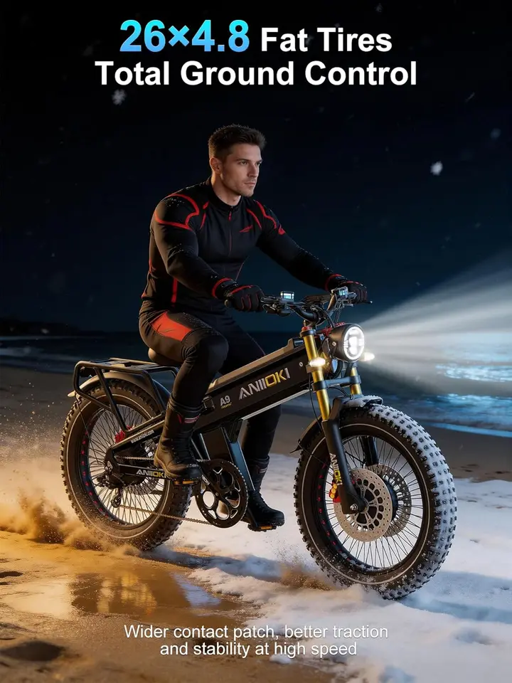 6000/7000W Dual Motor Electric Bike,46MPH 300Miles Long Range eBike,60/72V 70Ah/80Ah Battery,7-Speed,26×4.8" Fat Tire El image 11