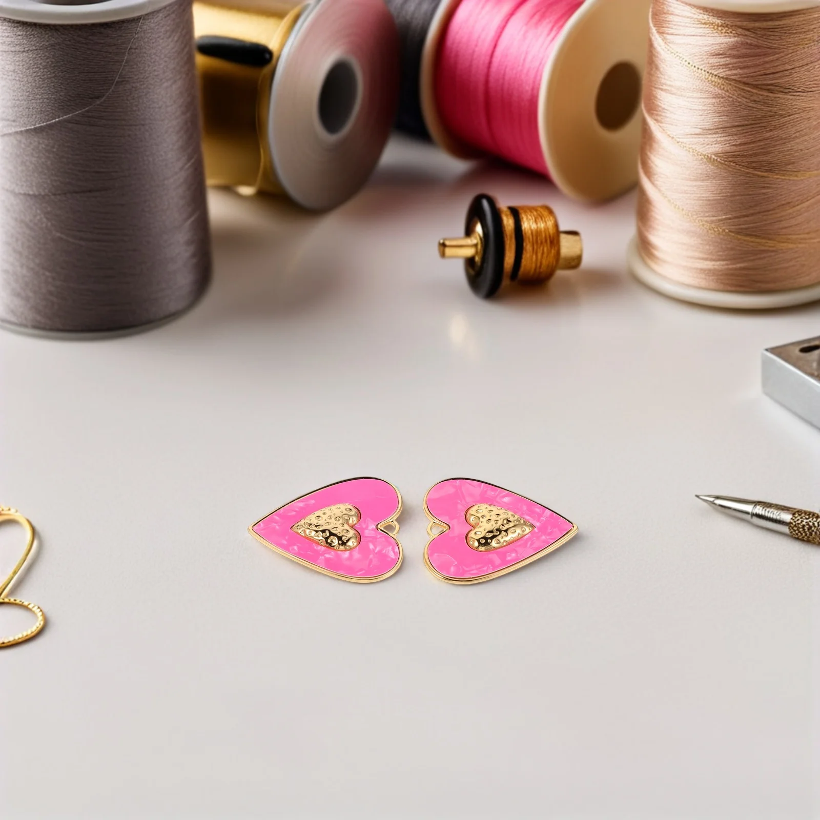 

2 шт., большой кулон в форме сердца, подвески в форме сердца из нержавеющей стали для самостоятельного изготовления ювелирных изделий, браслеты, ожерелье, кулон «Любовь»