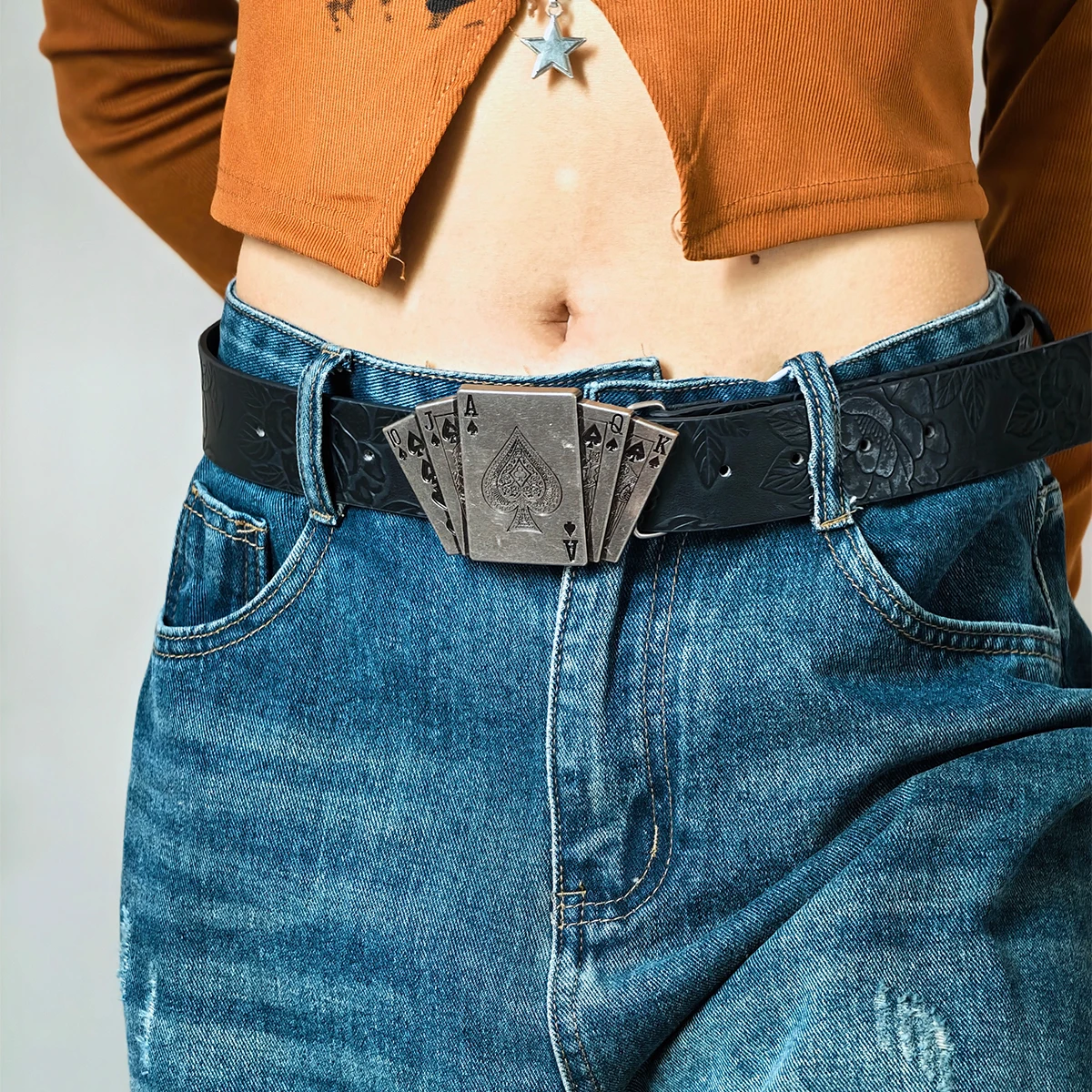 New Retro Men's Belt Bohemian Style Belt Fashion Personalized Belts For Men Women Punk Rock Y2K Waistband For Pants and Jeans - view 6
