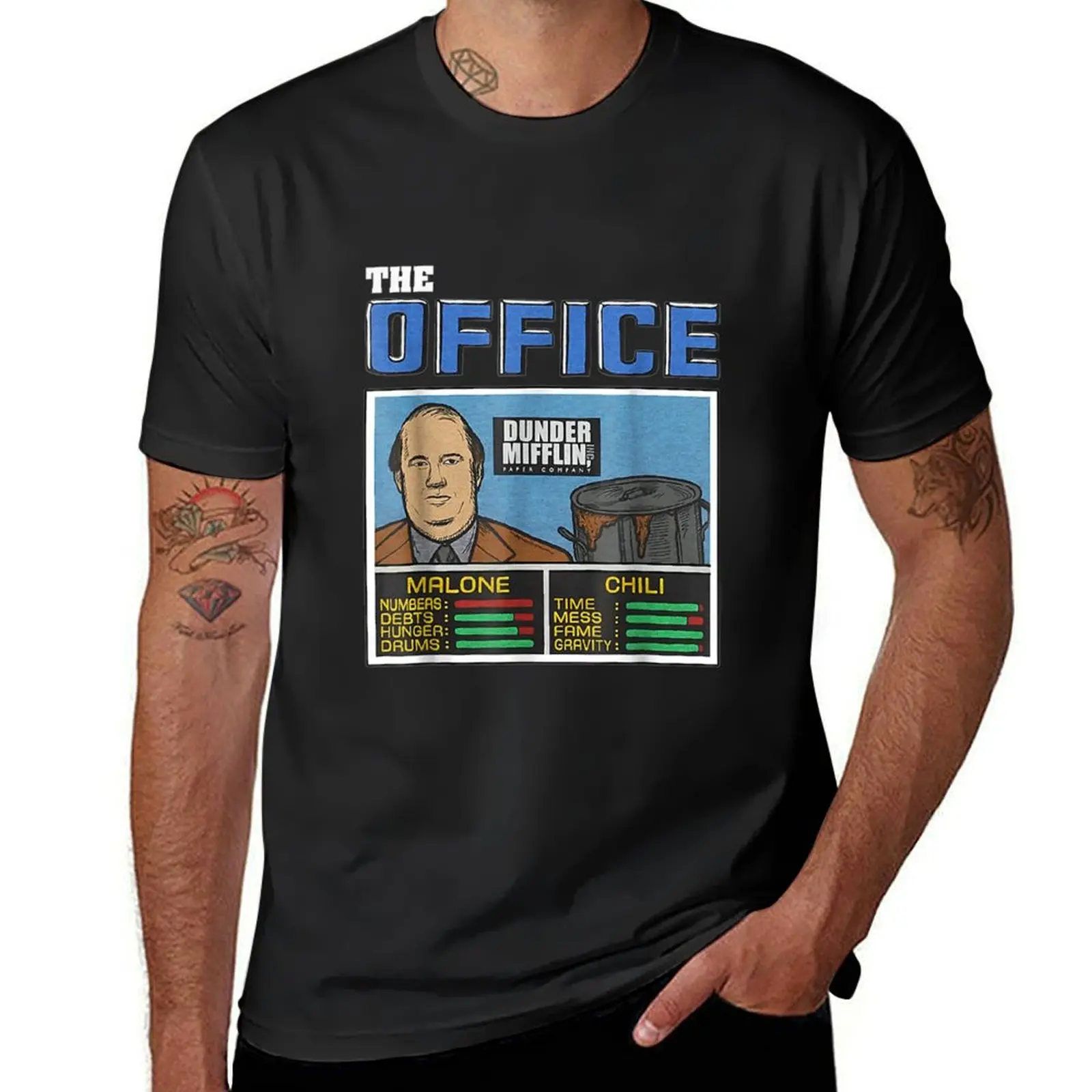 

The-Office-Jam-Kevin-And-Chili-The-Office-Malone-And T-shirt Aesthetic clothing blacks plain white t shirts men