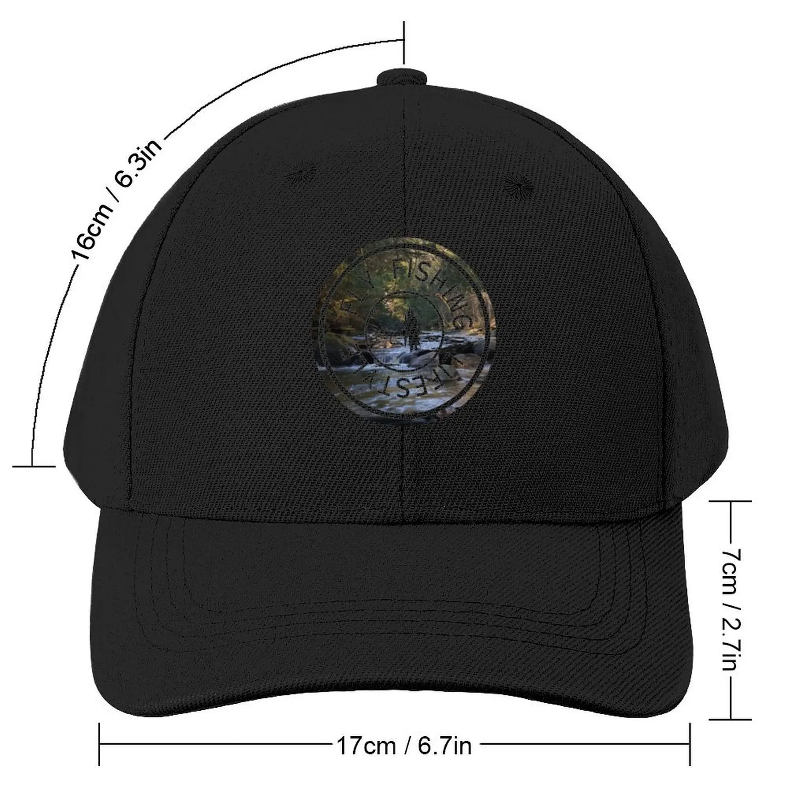 Fly Fishing Lifestyle Stream Camo Graphic Baseball Cap Snap Back Hat Trucker Hat Mens Women's