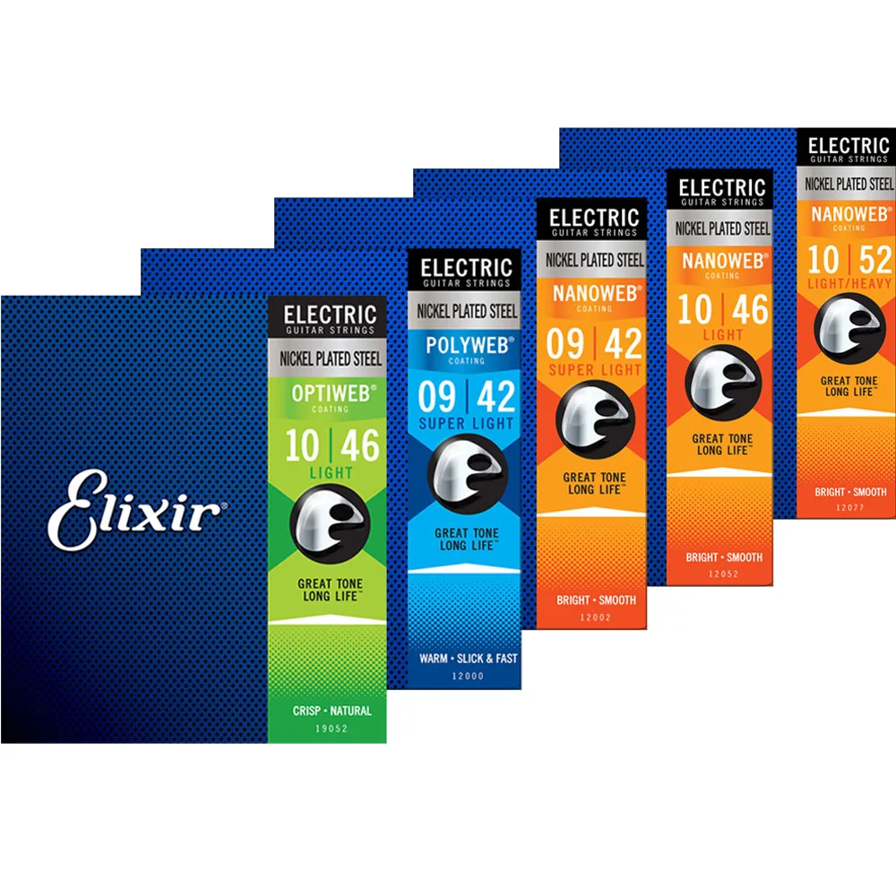 5 piece set Elixir Acoustic Guitar Strings Electric Guitar Strings 6 Strings,Phosphor Bronze, 80/20 Bronze, Nickel 16027 16052 1