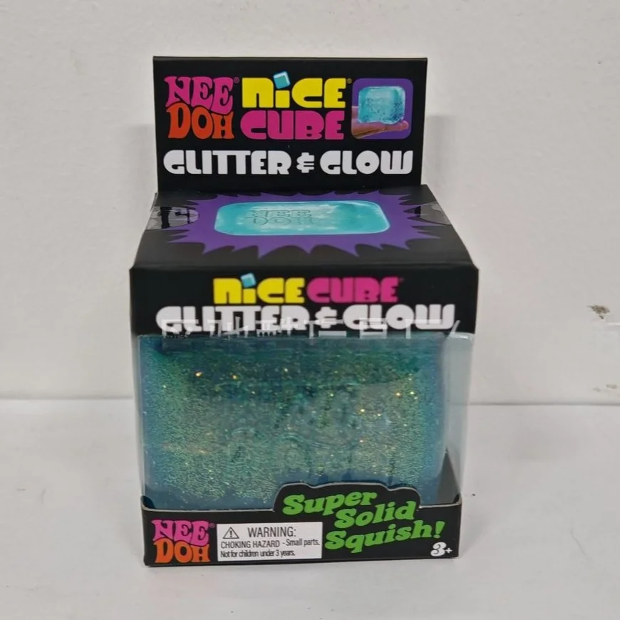 @Needoh Nice Cube Glitter & Glow Squeeze Sensorisches Dehnspielzeug zur Angstlinderung, ADHS-Fidget, Freizeitgeschenk für Erwachsene – Detail 6