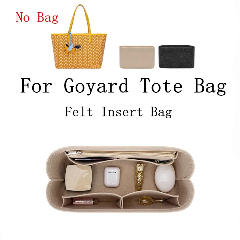 

Bag Organizer Inner Liner Sorting Pocket Accessories For Goyard LV Neverfull Tote Bag Women's Handbag Storage Fix Shape Lining