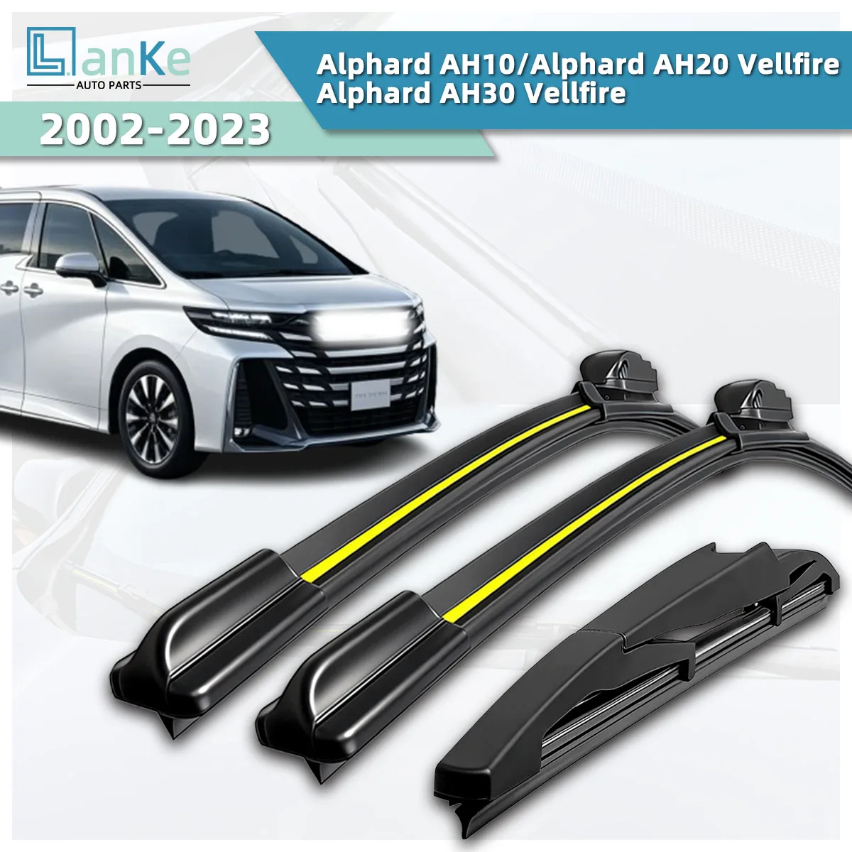 Geeignet für Toyota Alphard AH10/Alphard AH20 Vellfire/Alphard AH30 Vellfire (2002-2023) Scheibenwischer Frontscheibenwischer