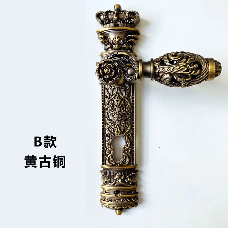 Hardware lock Indoor silent magnetic wood door Room door European style door lock Villa universal