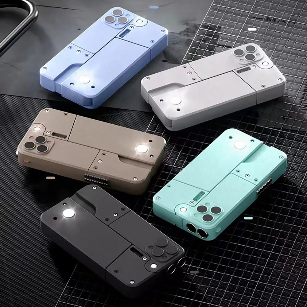 Spoof Toys Folding iphone Toy Gun For Adult Cool Birthday Gift Shell Ejecting Gun Look Real Phone Dropship Tiktok