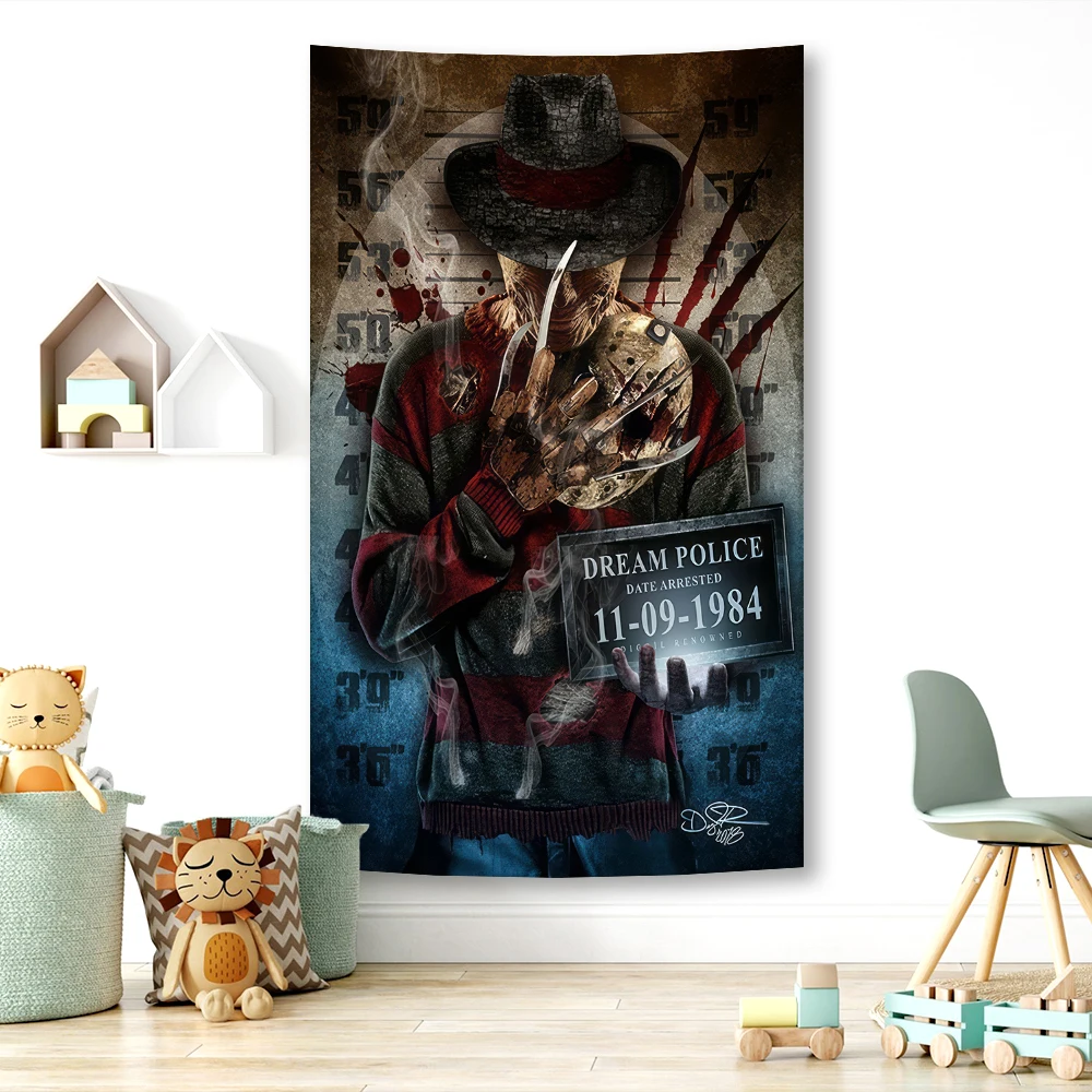 JmDeco 90x90 150x150 Nightmare Freddy Krueger Flag Horror Movie Banner Decoration Tapestry