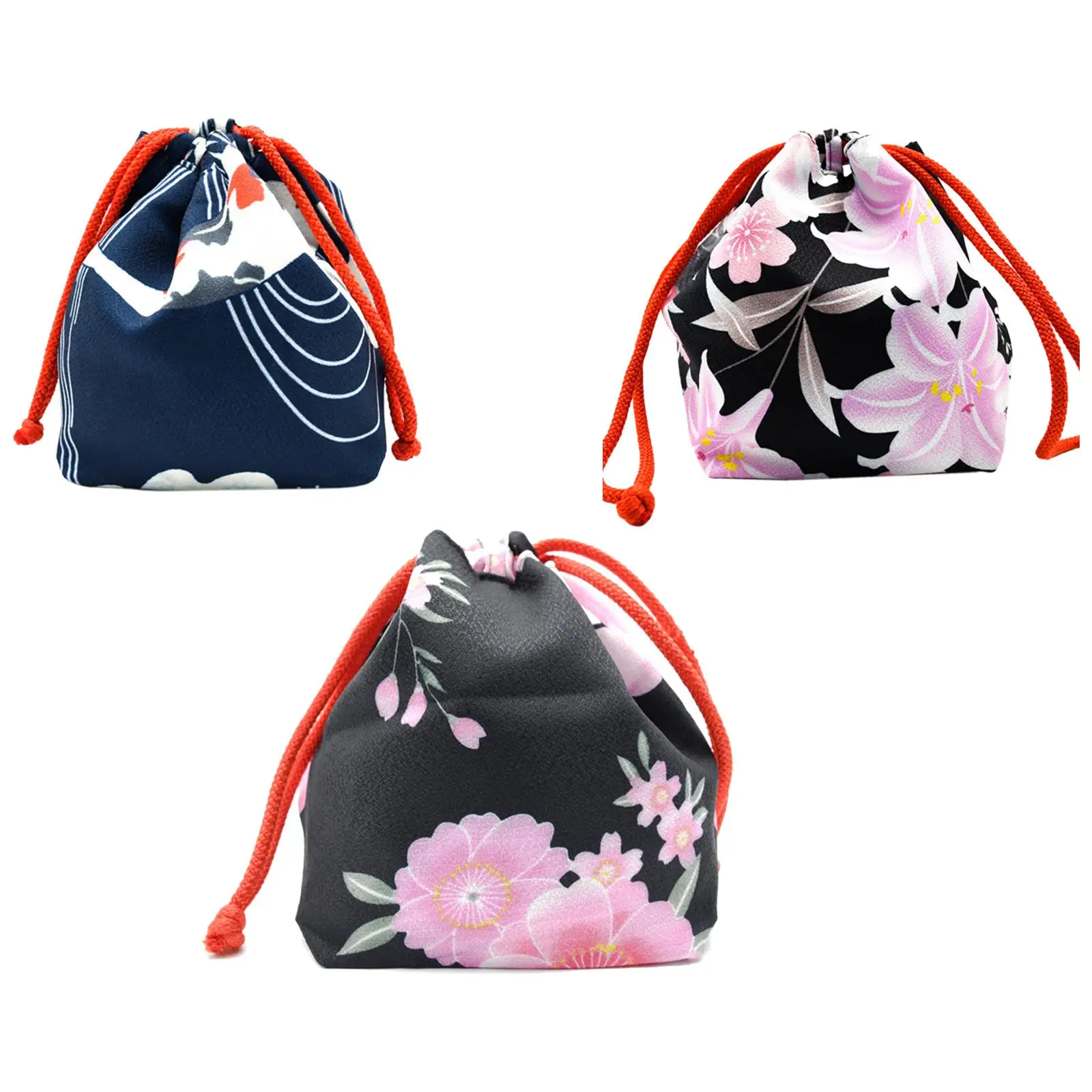 

Японская сумка на шнурке Sakura, женская сумка для обеда