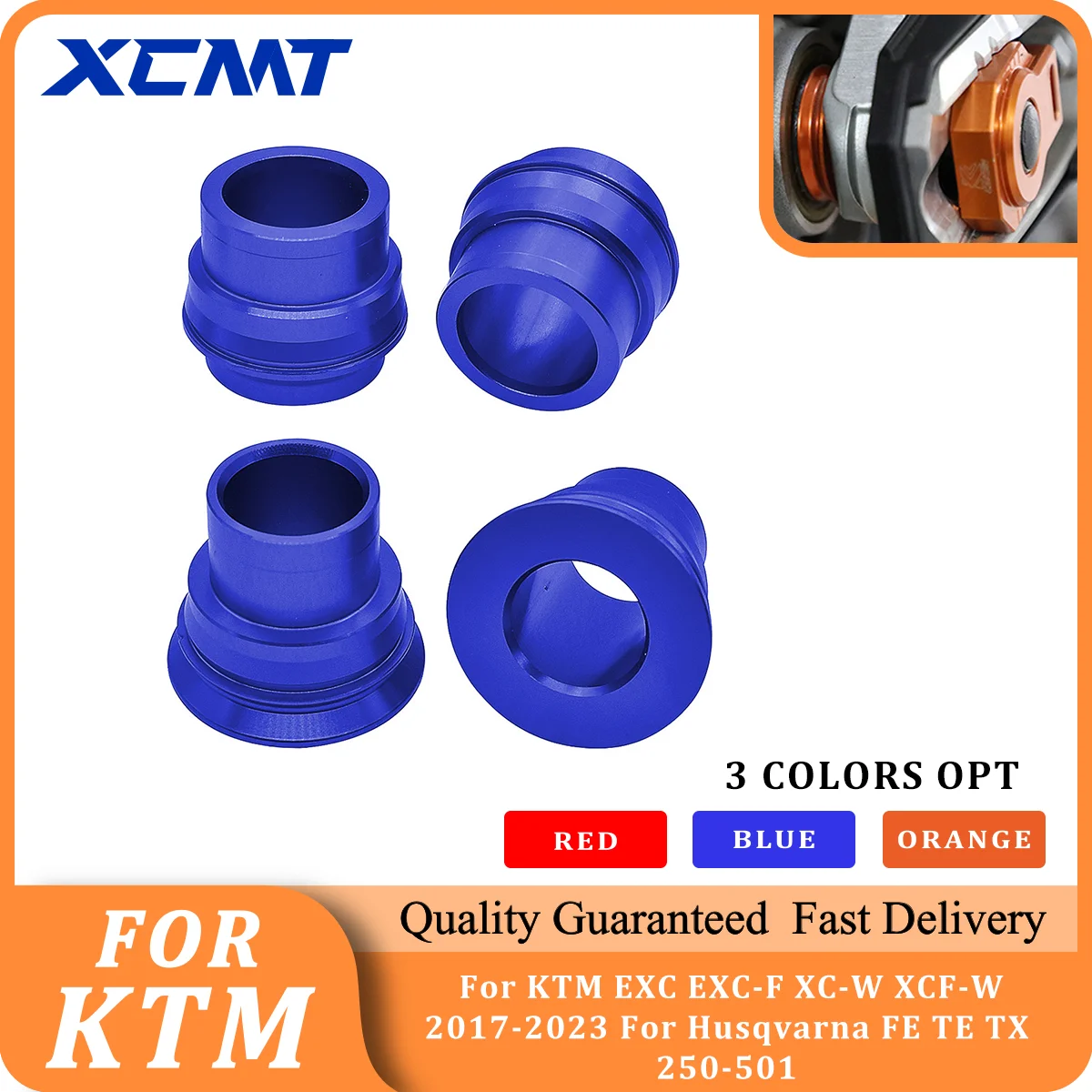 

Motocross 20MM/22MM Front Rear Wheel Spacers Hub Collars For KTM EXC EXC-F XC-W XCF-W 2017-2023 For Husqvarna FE TE TX 250-501