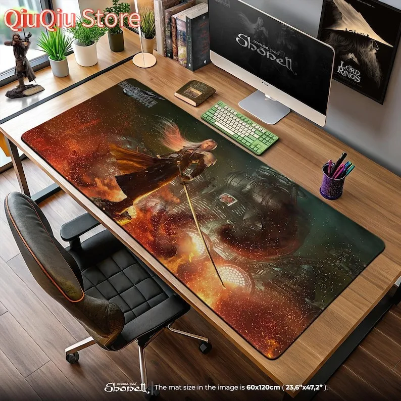 

Sephiroth Final Fantasy Mouse Pad – FFVII Midgar Scene Gaming Desk Mat, Fantasy RPG Gift, Villain Decor