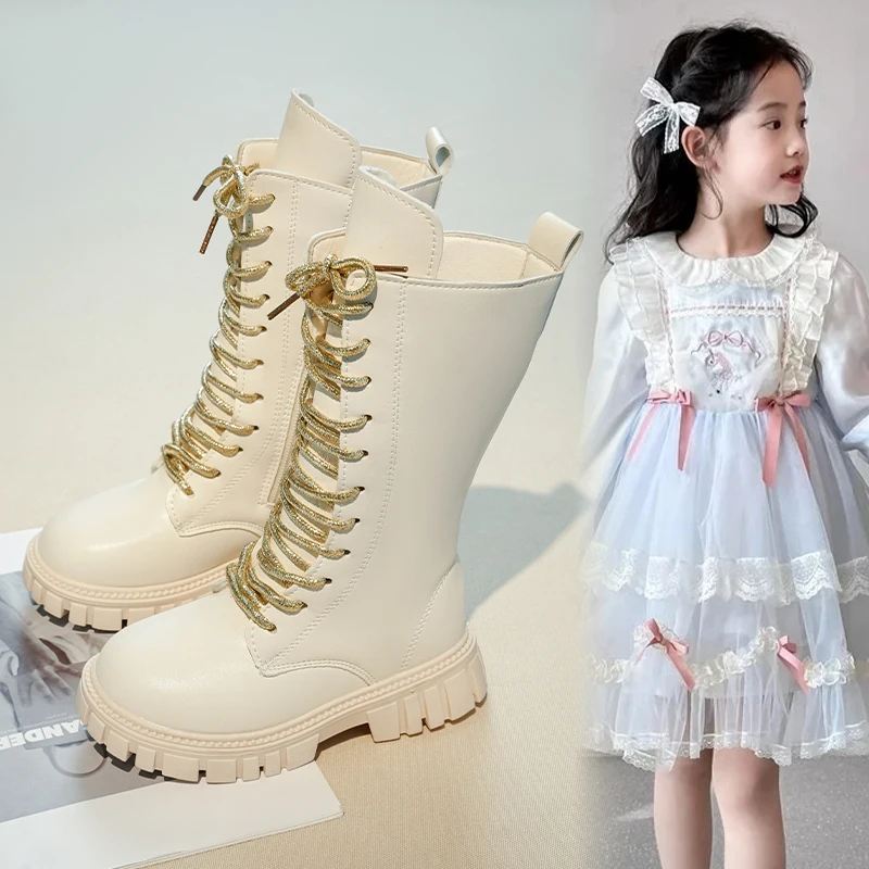 

Winter Comfortable Best Kids Shoes Toddler Girls Boys Fashion Combat Boots Side Zipper Non-Slip Sole Casual Daily Outdoor Shoes