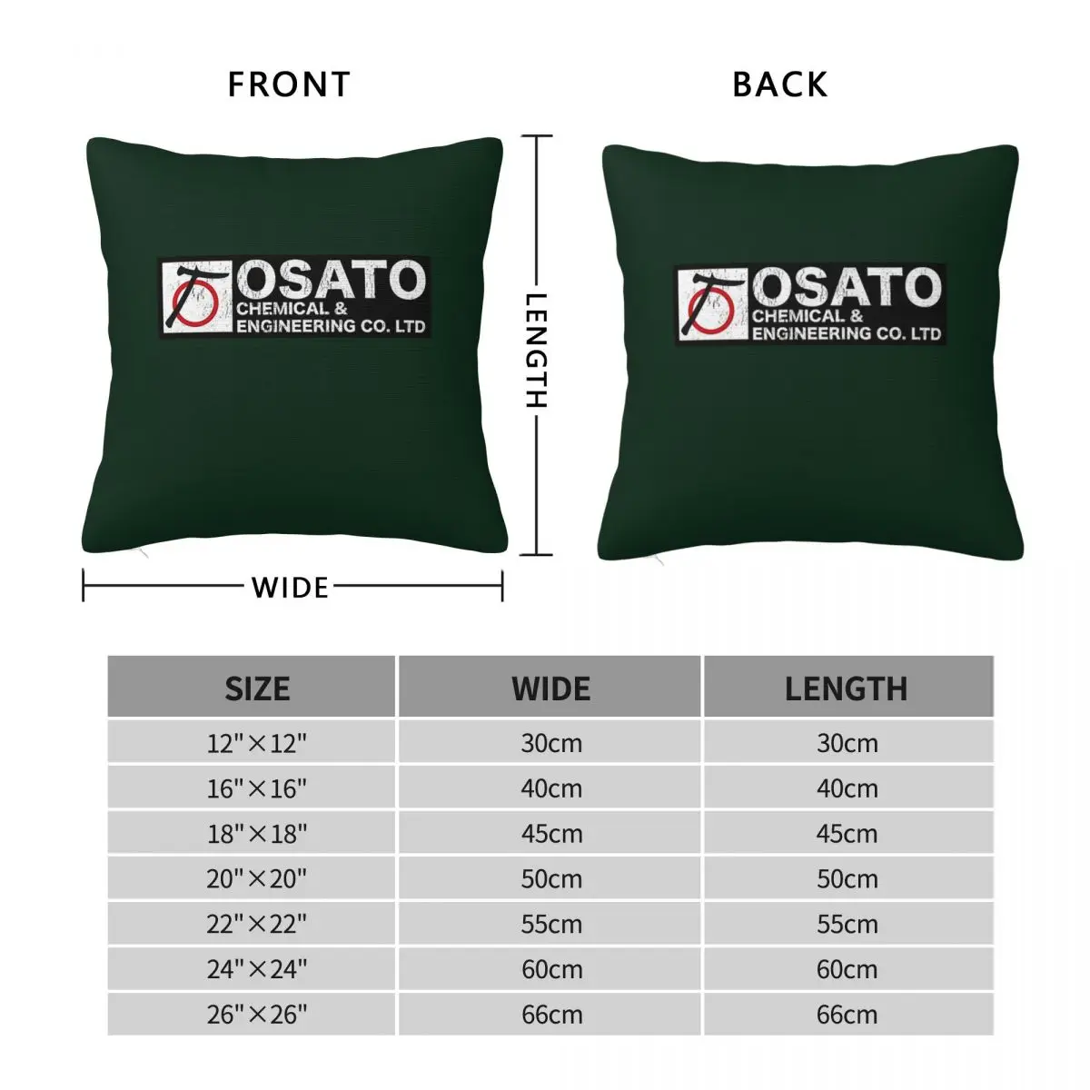 Osato Chemical Engineering Square Pillowcase Polyester Linen Velvet Printed Zip Decorative Room Cushion Cover 45x45