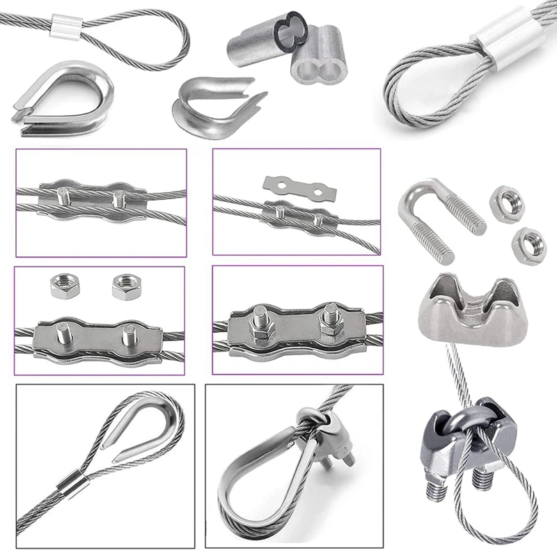 30 Turnbuckle With Turnbuckle Wire Rope Clamp Thimbles Press Clamp For Tightening