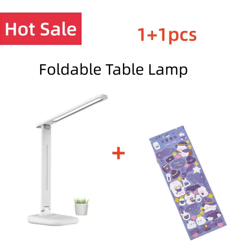 

Foldable Table Lamp Led Desk Lamp 3 Type Stepless Dimmable Touch Bedside Reading Eye Protection Night Light USB Chargeable