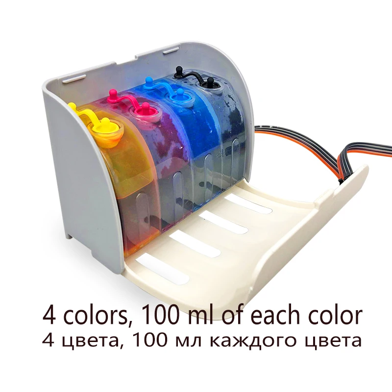 63XL Compatible Ciss Ink Tank Kit for Hp63 Cartridge Continuous Ink Supply System 1112 1110 3630 3632 2130 3830 4520 4513 4516