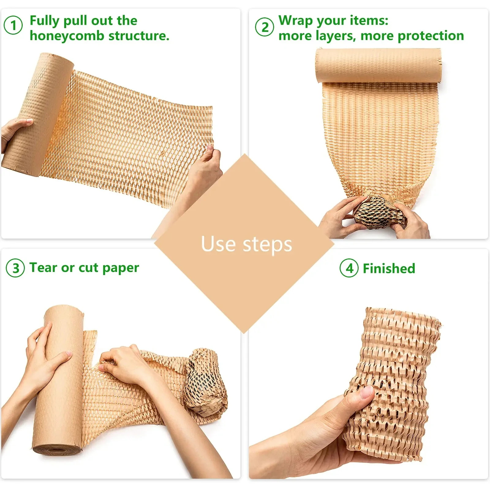 Brown honeycomb paper, environmentally friendly recyclable, cushioning collision-proof, transport packaging, gift packaging