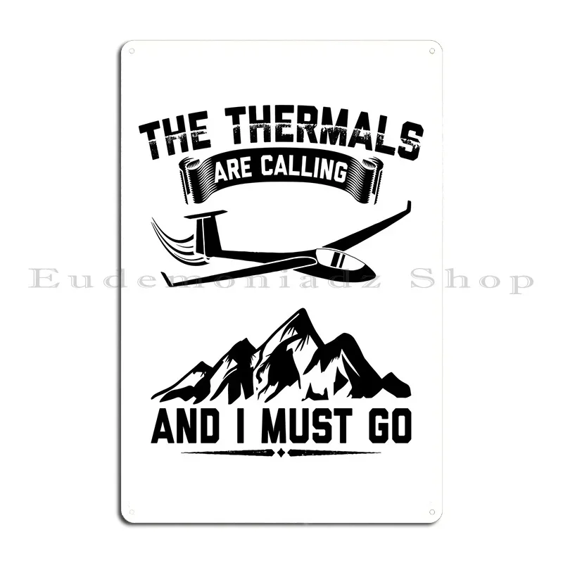 Gliding Pilots Soar Gifts Metal Sign Design Customize Mural Wall Mural Bar Tin Sign Poster