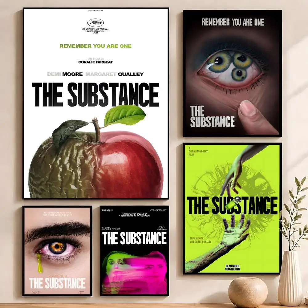 Movie The substance Poster Self‑Adhesive Waterproof PP Poster Coffee House Bar Wall Art Sticker Room Home Decor