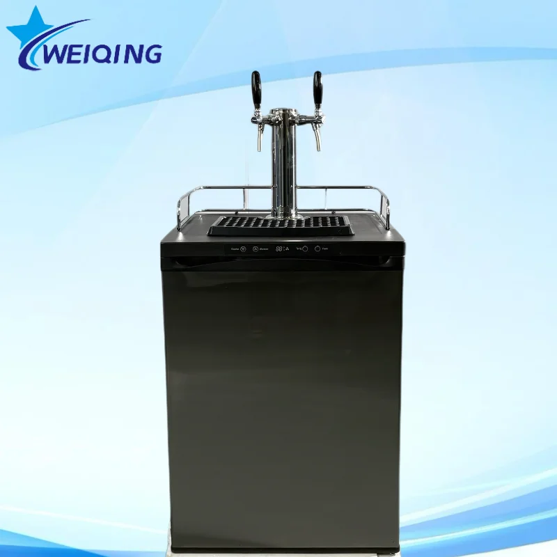 

Commercial Mobile Draft Beer Cooler 2 Taps and Tower Kegerator Dispenser for Bar/Restaurants