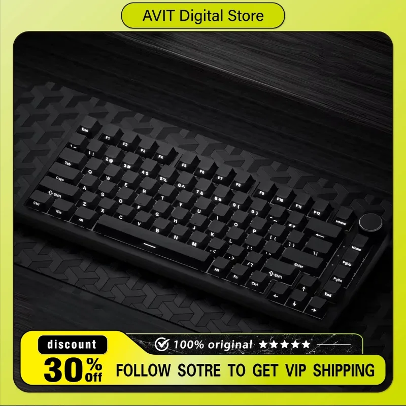 AJAZZ AK820 Wireless Mechanical Keyboard Three Mode RGB Hot Swap Gasket Structure Gamer Laptop Accessories Bluetooth Keyboard