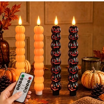 Autumn Pumpkin LED Candles 1