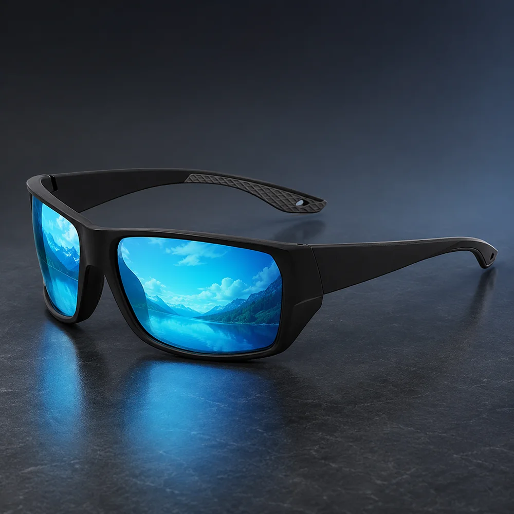 Polarisierte Sportsonnenbrille für Herren UV400 Wraparound Leichtgewichtige Fahr-, Rad-, Angel- und Outdoor-Sonnenbrille – Detail 8