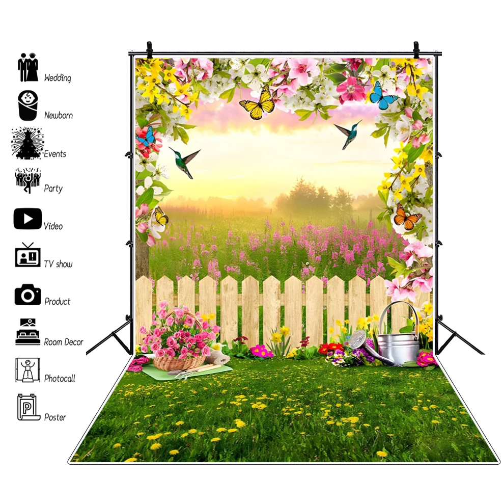 Laeacco Dream Forest Spring Jungle Backdrop Fantasy Fairy Tropical Scenery Family Shoot Background Photography for Photo Studio