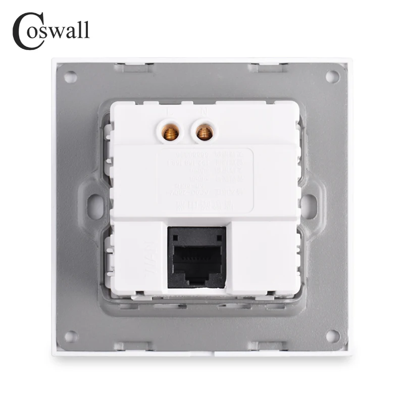 COSWALL C1 Series Glass Panel White 86*86mm 300M Wireless AP Router USB Charging Port 5V 1000mA Output Wall WIFI Routeur Socket