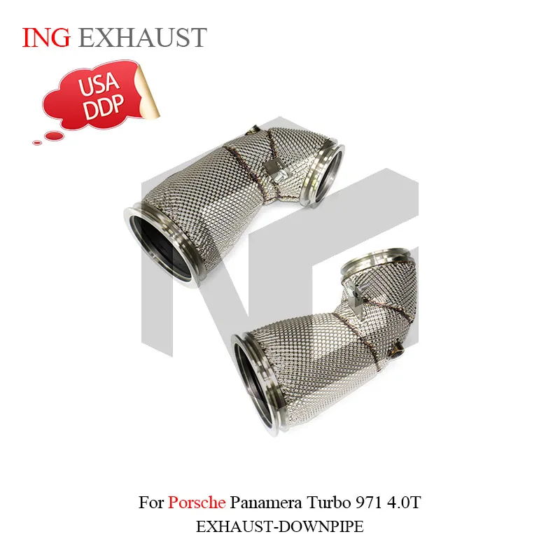 

Downpipe for Porsche Panamera Turbo 971 4.0T Performance Exhaust Front Pipe Catless Downpipe Increase Power Sound