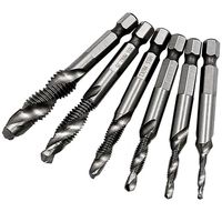 M3 M4 M5 M6 M8 M10 Hex Shank Titanium Plated HSS Screw Thread Metric Tap Drill Bits Screw Machine Compound Tap Hand Tools